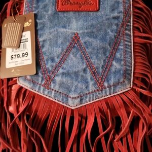 Wrangler Women's Denim with Red Fringe Jeans